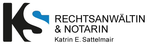 Logo mit Titel Rechtsanwältin & Notarin Katrin E. Sattelmair