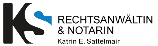 Logo mit Titel Rechtsanwältin & Notarin Katrin E. Sattelmair